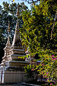 Wat Xieng Thong temple in Luang Prabang, Laos. Small 'that' (stupa) inside the temple precinct. 